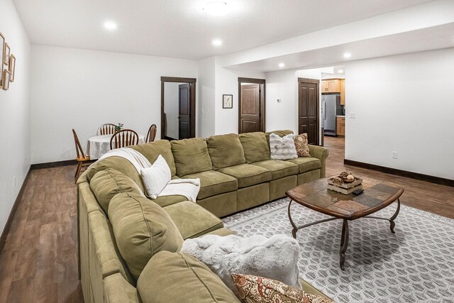 77 Rumsey Rd, Philipsburg, MT 59858 - living area with recessed lighting, light wood-type flooring, and baseboards