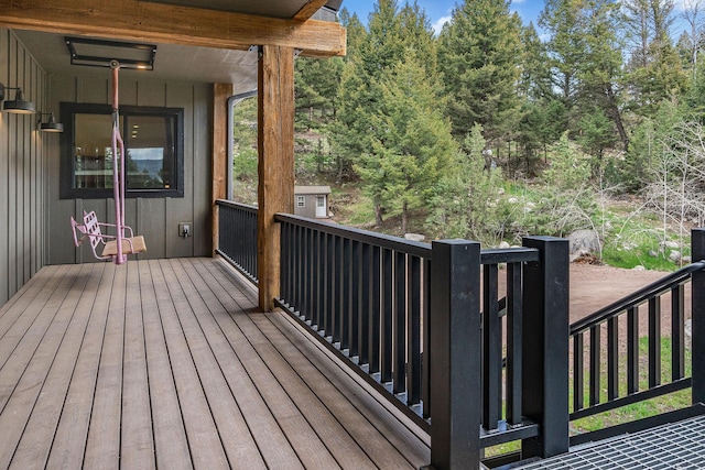 77 Rumsey Rd, Philipsburg, MT 59858 - view of wooden deck