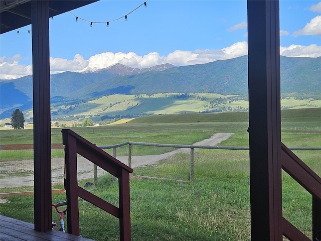 2571 Airport Rd, Eureka, MT 59917 - mountain view featuring rural landscape and agricultural land