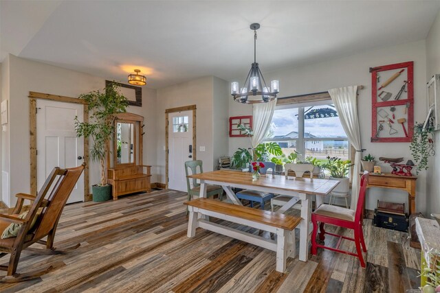 2320 Kenai Rd, Helena, MT 59602 - dining room featuring a chandelier and wood finished floors