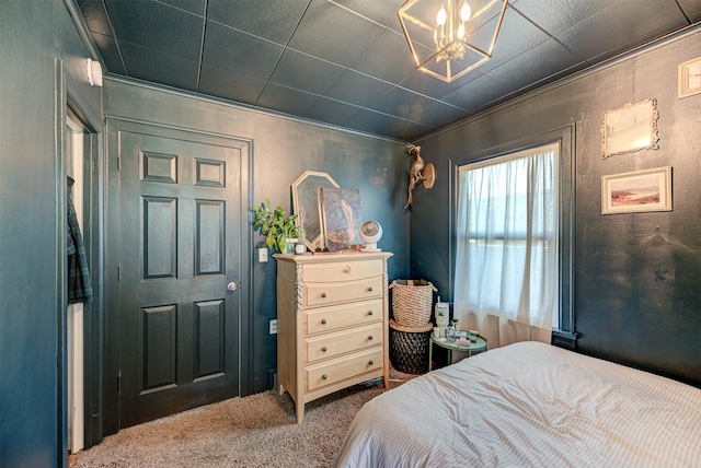 1202 Walnut St, Helena, MT 59601 - bedroom with carpet and a chandelier