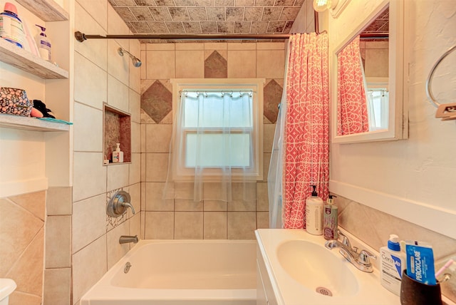 1202 Walnut St, Helena, MT 59601 - bathroom with shower / bath combo, healthy amount of natural light, and vanity