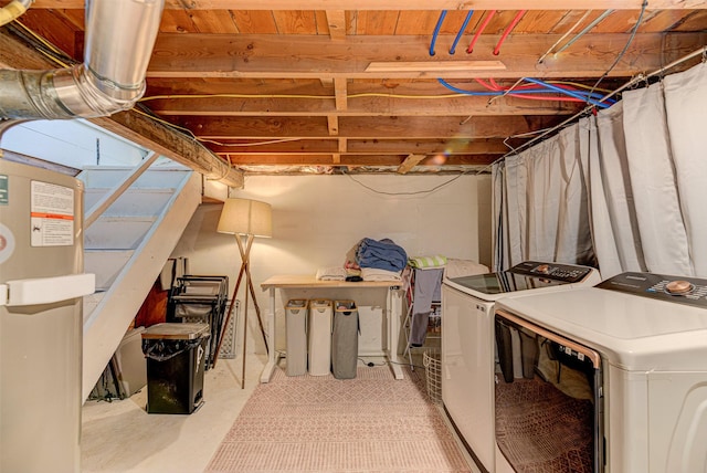 1202 Walnut St, Helena, MT 59601 - unfinished below grade area featuring washer and dryer