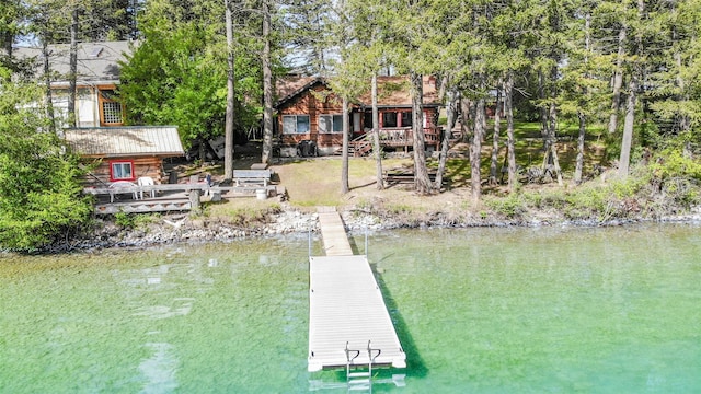 285 Metzner Dr, Trego, MT 59934 - dock area featuring a water view