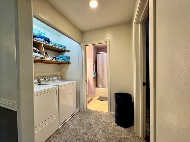 172 Garden Rd, Libby, MT 59923 - washroom with washer and dryer and light colored carpet