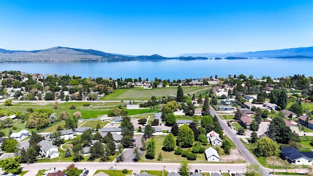 906 11th St E, Polson, MT 59860 - aerial view of a water and mountain view