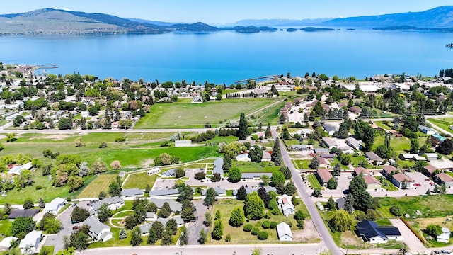 906 11th St E, Polson, MT 59860 - aerial view of a water and mountain view