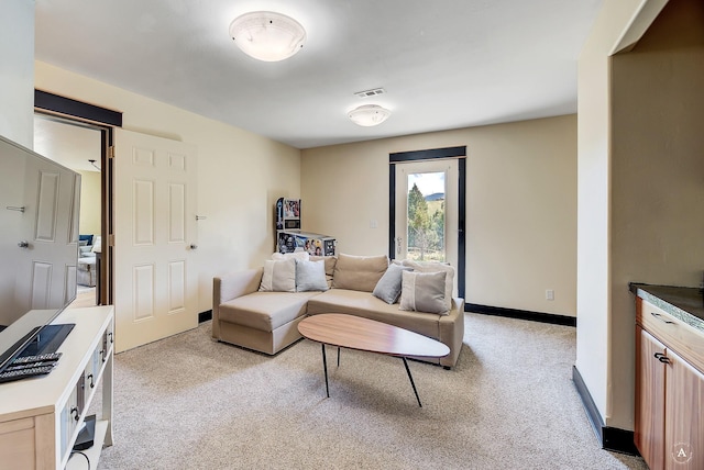 162 Jackson Creek Rd, Montana City, MT 59634 - living room featuring light carpet and baseboards