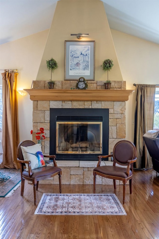 7551 York Rd, Helena, MT 59602 - detailed view of wood finished floors and a fireplace