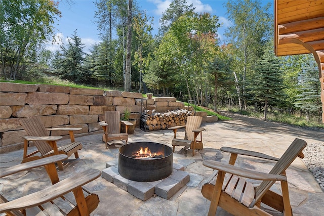 970 Colorado Ave, Whitefish, MT 59937 - view of patio / terrace with an outdoor fire pit