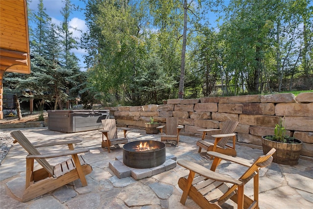970 Colorado Ave, Whitefish, MT 59937 - view of patio featuring a fire pit