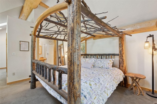 970 Colorado Ave, Whitefish, MT 59937 - carpeted bedroom featuring baseboards and beam ceiling