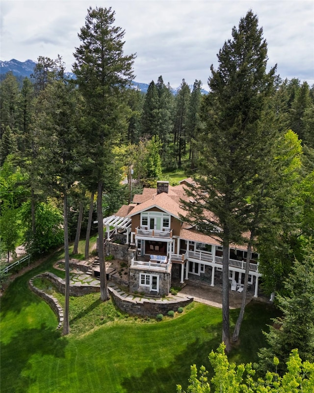 33702 N Finley Point Rd, Polson, MT 59860 - view from above of property with a forest