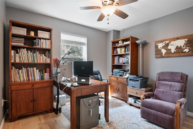 409 Bentley Park Loop, Missoula, MT 59801 - office space featuring a ceiling fan and light wood-style floors