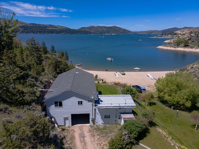 8434 Triple L Bay Rd, Helena, MT 59602 - water view with mountains and stairs