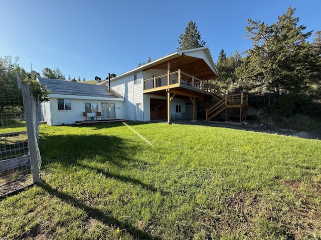 8434 Triple L Bay Rd, Helena, MT 59602 - back of house with a deck and stairway