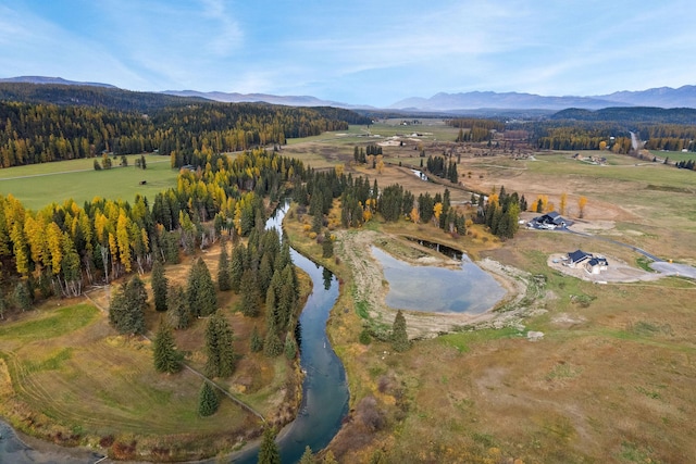 165 River Ranch Rd, Whitefish, MT 59937 - aerial view of property's location featuring a water and mountain view