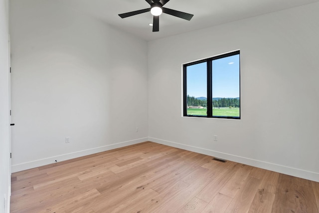 165 River Ranch Rd, Whitefish, MT 59937 - spare room with light wood-type flooring, baseboards, and ceiling fan