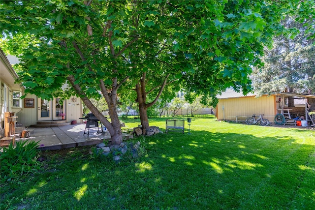 1319 3rd St, Whitefish, MT 59937 - view of yard with a patio and french doors