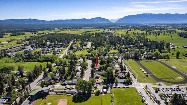 1319 3rd St, Whitefish, MT 59937 - aerial overview of property's location featuring a mountain backdrop