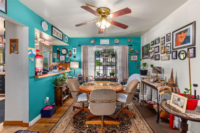 1319 3rd St, Whitefish, MT 59937 - dining space with ceiling fan