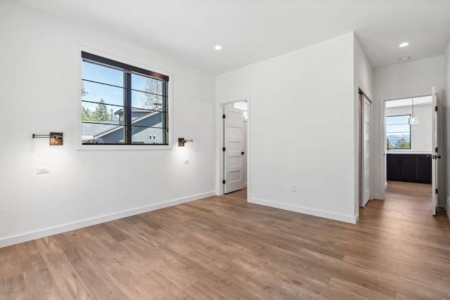 148 Blacktail Loop, Lakeside, MT 59922 - empty room featuring light wood-style flooring, baseboards, and recessed lighting