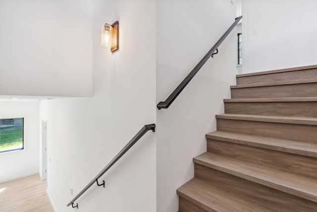 148 Blacktail Loop, Lakeside, MT 59922 - stairs with wood finished floors