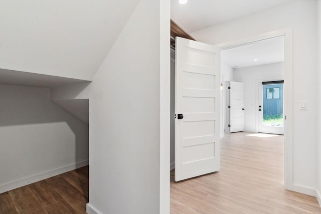 148 Blacktail Loop, Lakeside, MT 59922 - corridor featuring light wood-style floors, baseboards, and recessed lighting