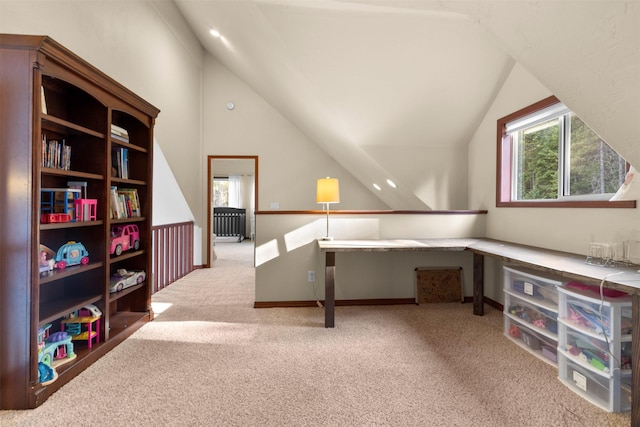 115 Wagon Wheel Rd, Whitefish, MT 59937 - unfurnished office featuring carpet and vaulted ceiling