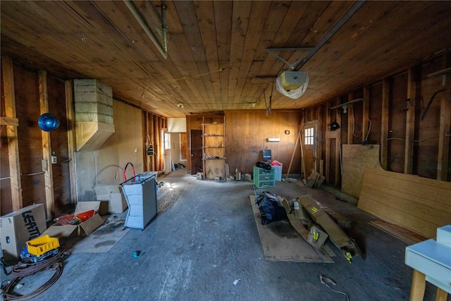 411 Colorado Ave, Libby, MT 59923 - miscellaneous room with wooden ceiling and wooden walls