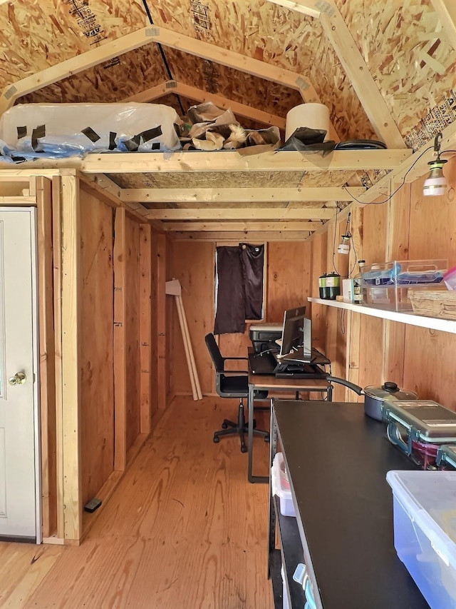 3408 Whiskey Jack Ln, Hamilton, MT 59840 - office space with light wood finished floors and vaulted ceiling