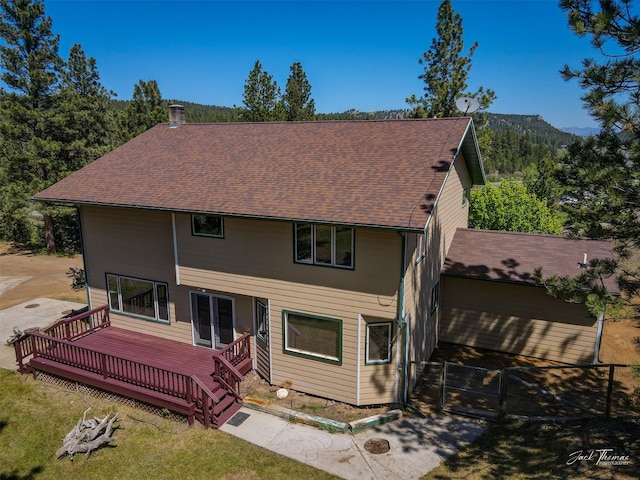 854 State Highway 282, Clancy, MT 59634 - view of front of property with a wooden deck and roof with shingles