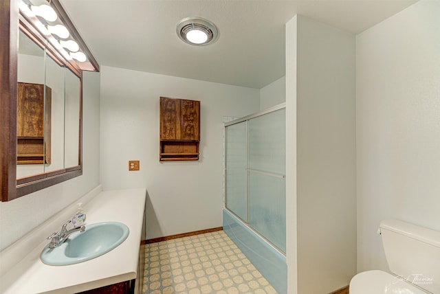 854 State Highway 282, Clancy, MT 59634 - bathroom featuring vanity, enclosed tub / shower combo, and tile patterned floors