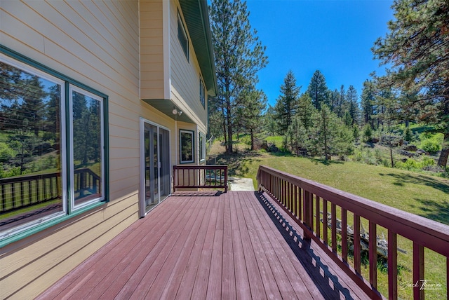 854 State Highway 282, Clancy, MT 59634 - deck with a yard