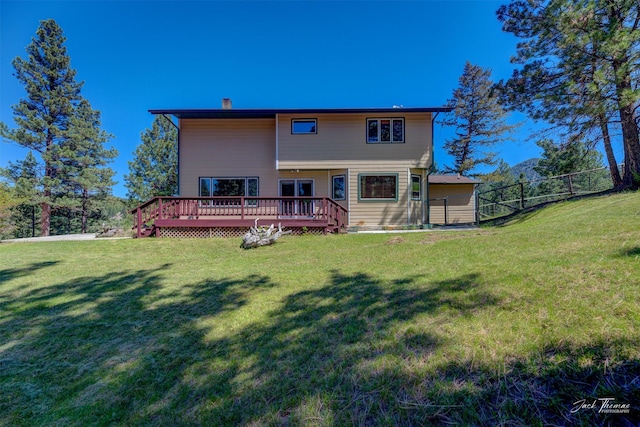 854 State Highway 282, Clancy, MT 59634 - rear view of house with a deck and a chimney