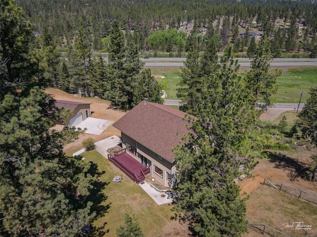 854 State Highway 282, Clancy, MT 59634 - aerial view of property and surrounding area with a heavily wooded area