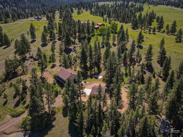 854 State Highway 282, Clancy, MT 59634 - aerial view of property and surrounding area with a forest