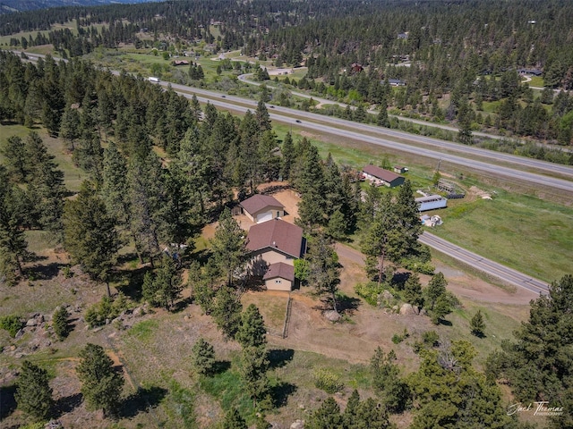 854 State Highway 282, Clancy, MT 59634 - aerial view of property and surrounding area featuring a forest