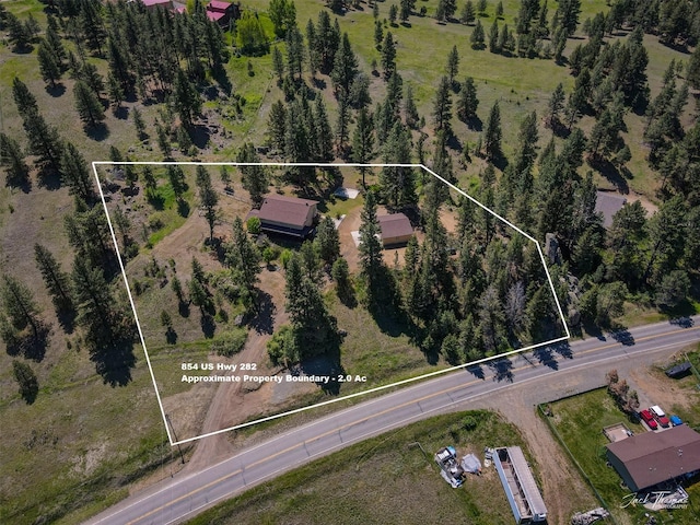 854 State Highway 282, Clancy, MT 59634 - aerial overview of property's location featuring property parcel outlined