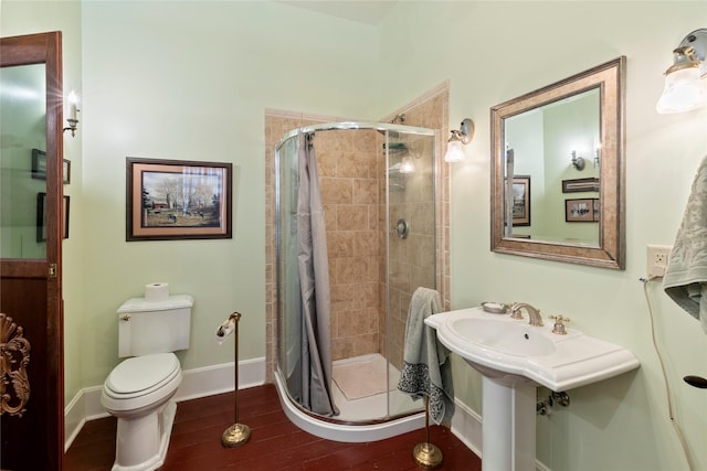 1003 N Burnt Fork Rd, Stevensville, MT 59870 - full bath with a shower stall and wood finished floors