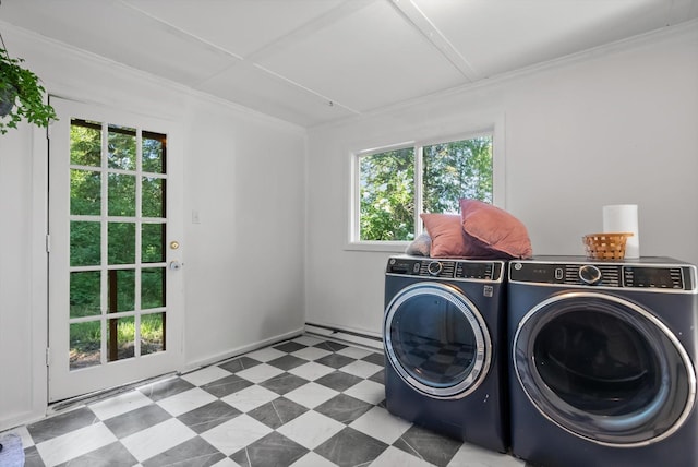 24194 Mt Highway 35, Bigfork, MT 59911 - laundry area with washer and clothes dryer and plenty of natural light