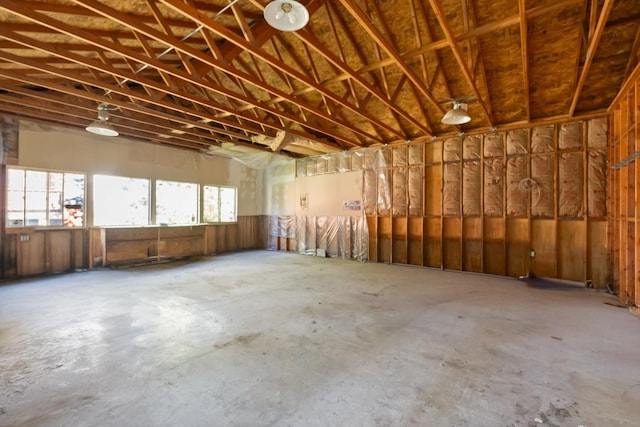 24194 Mt Highway 35, Bigfork, MT 59911 - miscellaneous room featuring a garage and unfinished concrete floors