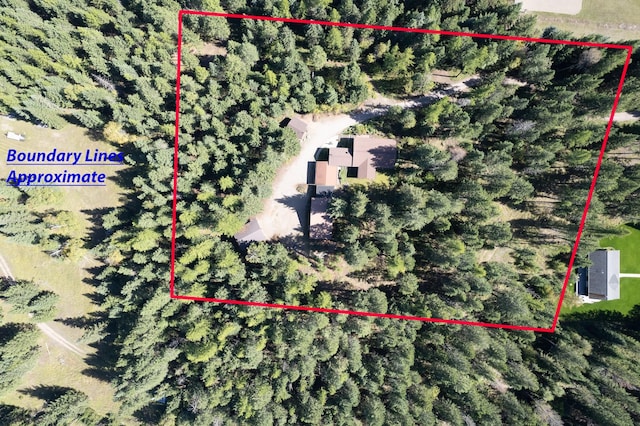 176 Blaine Ridge Rd, Kalispell, MT 59901 - aerial overview of property's location with property parcel outlined