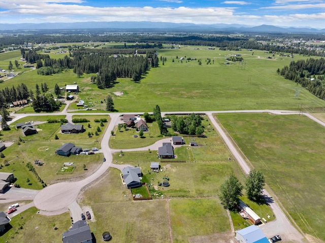 537 Rainbow Ridge Trl, Columbia Falls, MT 59912 - aerial view of property and surrounding area with rural landscape and mountains