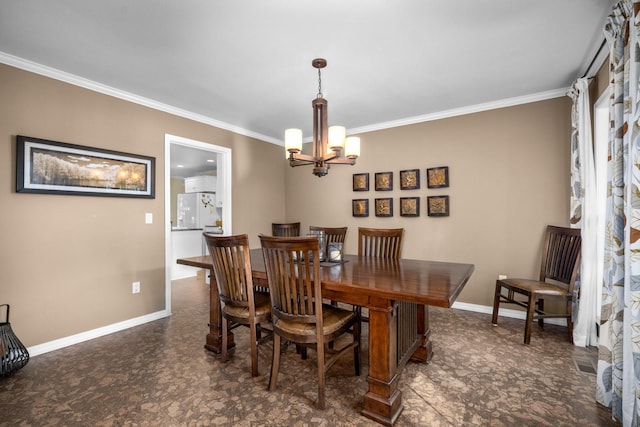 3 Bearberry Ln, Whitefish, MT 59937 - dining space featuring crown molding and a chandelier