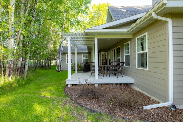 3 Bearberry Ln, Whitefish, MT 59937 - view of green lawn featuring a pergola