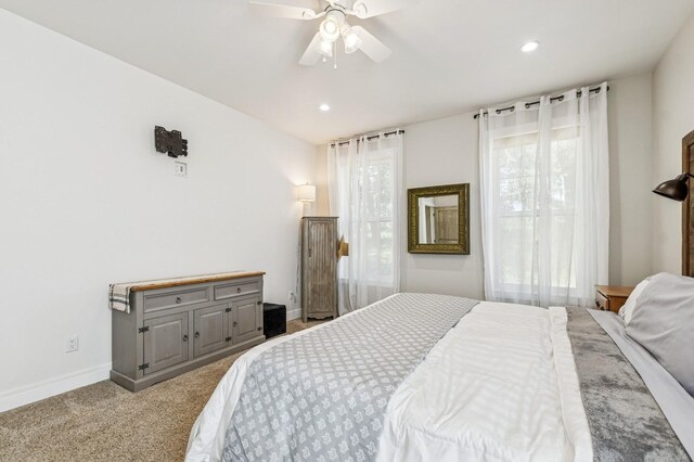 33 Shale Ct, Kalispell, MT 59901 - bedroom with carpet floors, recessed lighting, and ceiling fan