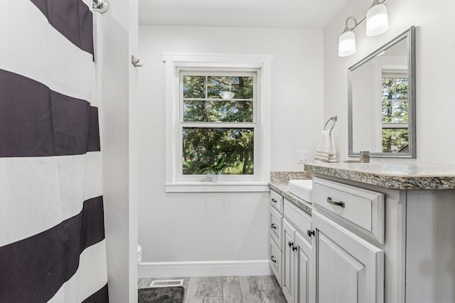 33 Shale Ct, Kalispell, MT 59901 - full bathroom with vanity, plenty of natural light, and curtained shower