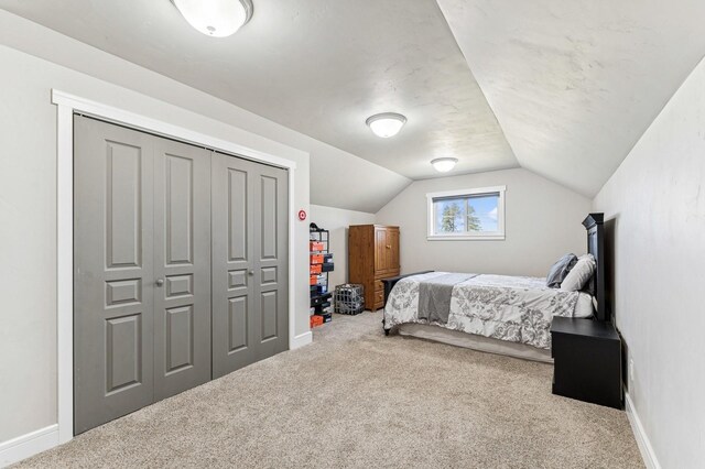 33 Shale Ct, Kalispell, MT 59901 - bedroom with carpet, lofted ceiling, and a closet