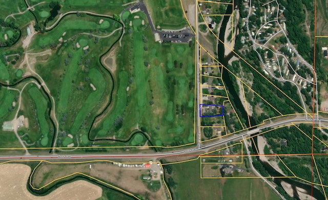 9200 River Rd, Bozeman, MT 59718 - aerial map of property and surrounding area featuring property boundaries highlighted